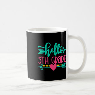 Hello 5th Grade Girls Back To School Gift Cute Hea Coffee Mug