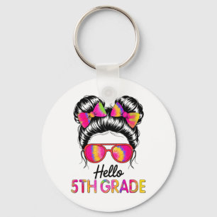 Hello 5th Grade Girls Teacher Back To School Team  Keychain