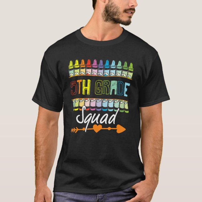 Hello 5th Grade Squad Teacher Student Team Back To T-Shirt (Front)