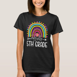 Hello 5th Grade Teacher Students Back To School Ra T-Shirt