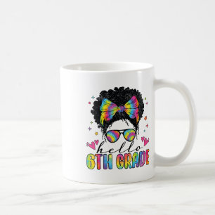 Hello 6th Grade Back To School Black Women Teacher Coffee Mug