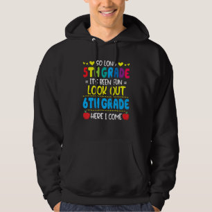 Hello 6th Grade Teacher Student Back To School Gra Hoodie