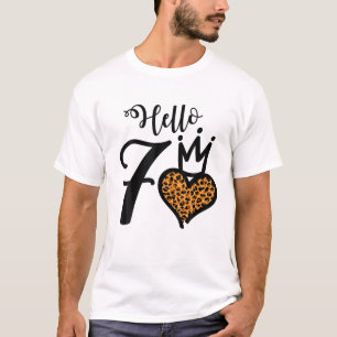 Hello 70 70Th Birthday Party 1991 Birth Leopard Wo T-Shirt