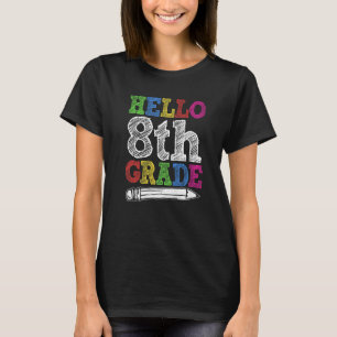 Hello 8th Grade Back To School First Day Kids Boys T-Shirt