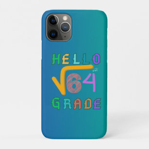 Hello 8th Grade Funny Square Root of 64 Math T-Shi iPhone 11 Pro Case