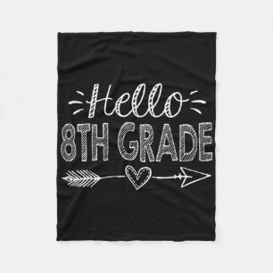 Hello 8th Grade Team Eighth Grade Back To School T Fleece Blanket