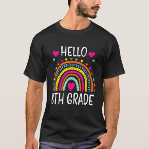 Hello 8th Grade Team Squad Crew Back To School Tea T-Shirt