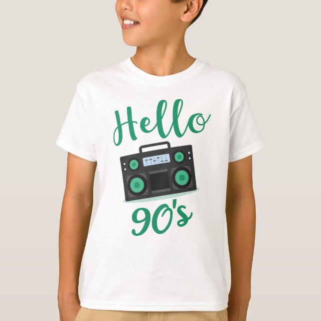 Hello 90s radio cassette recorder T-Shirt (Front)
