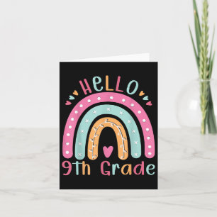 Hello 9th Grade Back To School Ninth Grade Teacher Card
