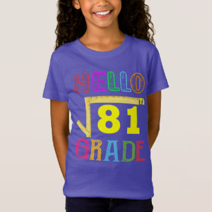 Hello 9th Grade Funny Square Root of 81 Math T-Shirt