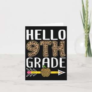 Hello 9th Grade Teacher Boys Girls Back To School  Card