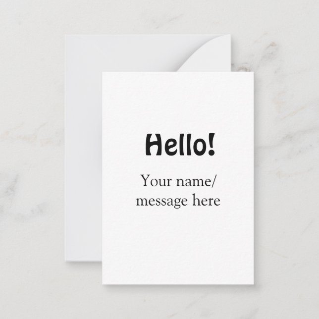 Hello add name message simple minimal business tem card (Front)