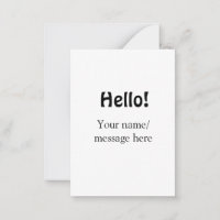 Hello add name message simple minimal business tem