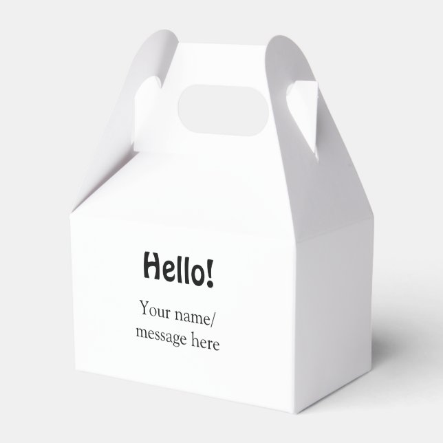 Hello add name message simple minimal business tem favor box (Front Side)