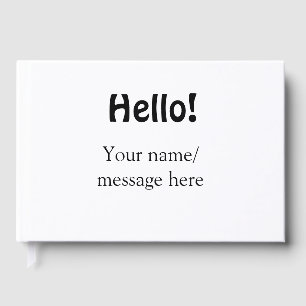 Hello add name message simple minimal business tem guest book