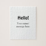 Hello add name message simple minimal business tem jigsaw puzzle<br><div class="desc">Design</div>