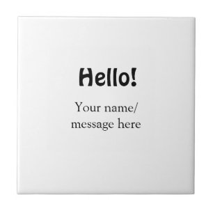 Hello add name message simple minimal business tem tile