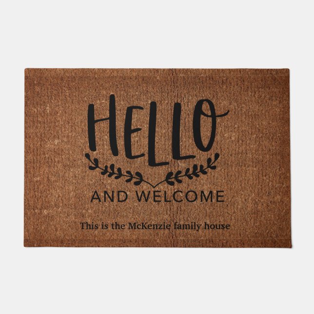 Hello and Welcome Doormat (Front)