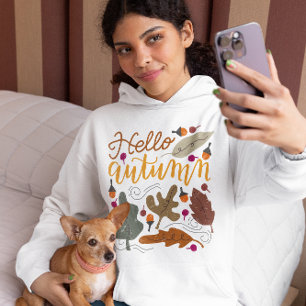 Hello Autumn , Autumn Fall Vibes Hoodie