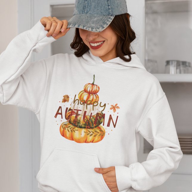 Hello Autumn, Autumn Fall Vibes Hoodie (Creator Uploaded)