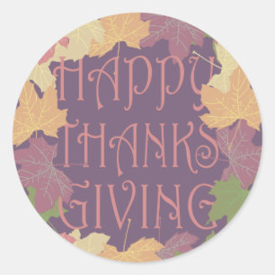HELLO AUTUMN. CLASSIC ROUND STICKER