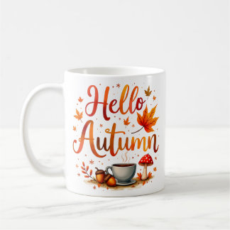 Hello Autumn, cozy nostalgia Coffee Mug