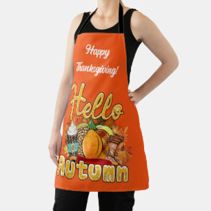 Hello Autumn Customize Text and Colour Apron