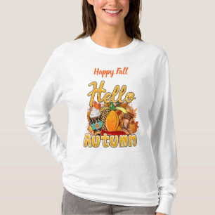 Hello Autumn Customize Text T-Shirt