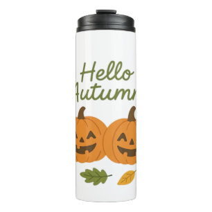 Hello Autumn Cute Smiling Pumpkins Classic T-Shirt Thermal Tumbler