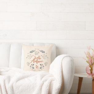 "Hello Autumn" Decorative Throw Pillow