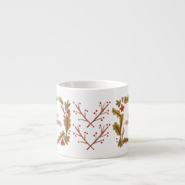 hello autumn espresso cup (Front)