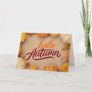 Hello Autumn Holiday Card