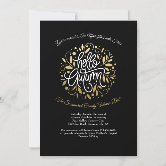 Hello Autumn Invitations (Front)