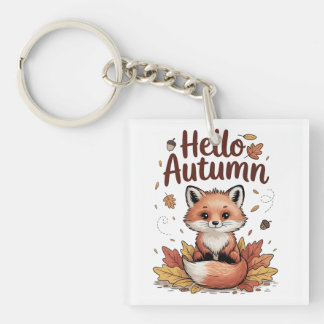 Hello Autumn Keychain