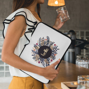 Hello autumn laptop sleeve