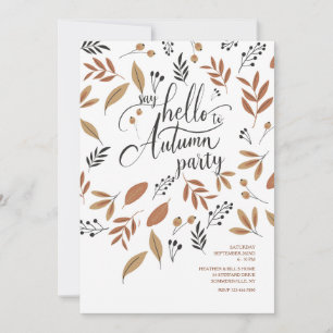 Hello Autumn Party Invitation