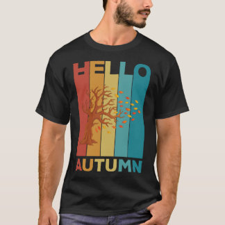 Hello Autumn Retro Vintage Design for Fall lovers T-Shirt