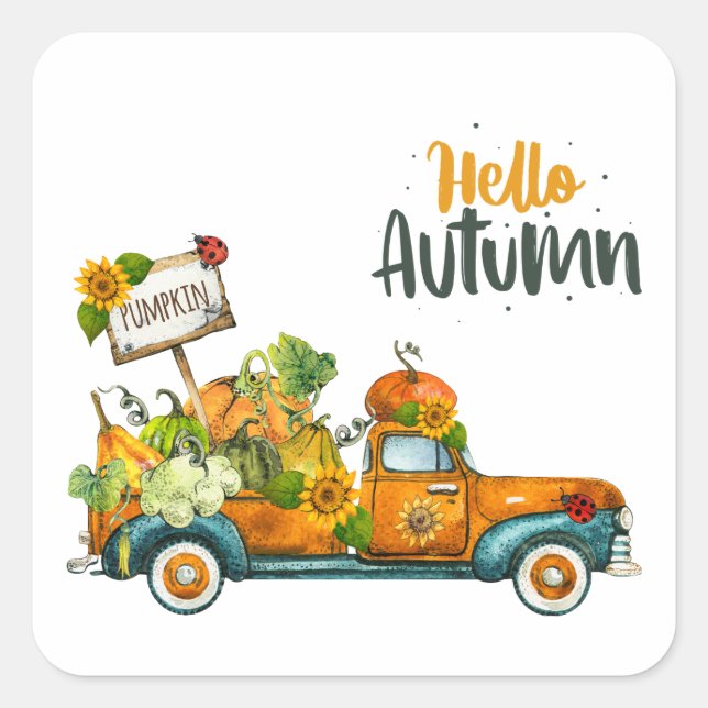 Hello Autumn Stickers, Fall Stickers (Front)