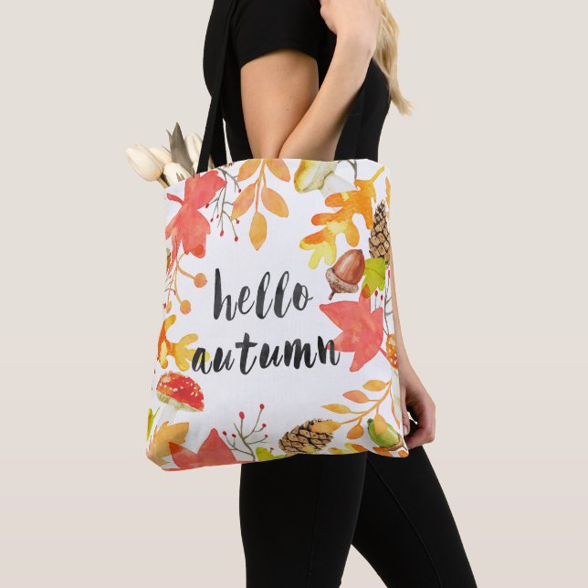 Hello autumn tote bag (Close Up)