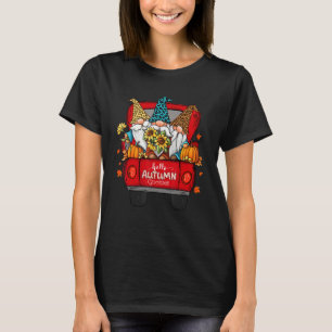 Hello Autumn Truck Gnomes Pumpkin Fall Leaves Than T-Shirt