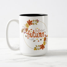Hello Autumn with Leaf Design
