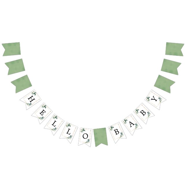 Hello Baby - Baby Shower Bunting Banner (All)