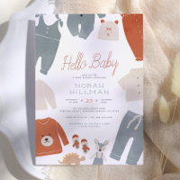 Hello Baby | Blue Boho Clothes Boy Baby Shower