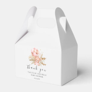 Hello Baby Boho Bear Shower Favor Box