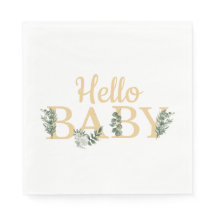 Hello Baby Eucalyptus Napkins