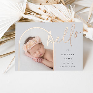 Hello Baby Foil Birth Announcement