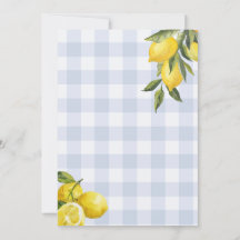Hello Baby Lemon Boys Baby Shower Invitation