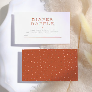 Hello Baby   Minimalist Scandi Diaper Raffle Enclosure Card