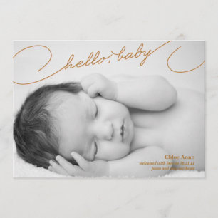 Hello Baby - Newborn Birth Announcement