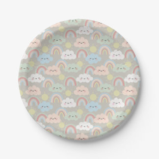 ‘Hello baby’ paper plates for showers and parties 